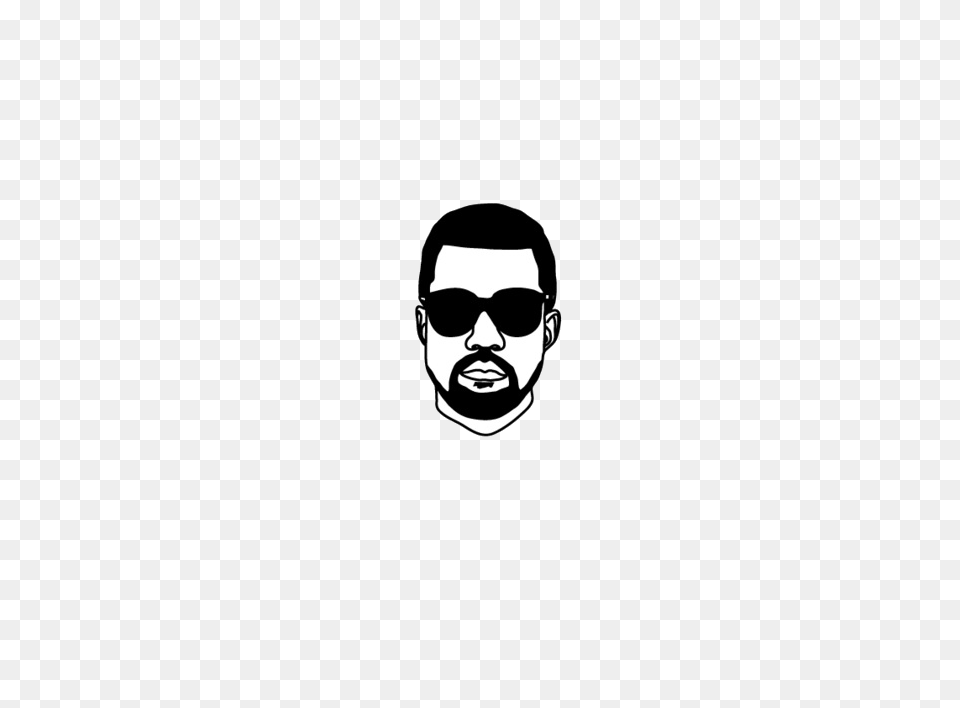 Art Black And White Kanye Kanye West Graphic Transparent Graphic, Stencil, Accessories, Person, Man Free Png Download