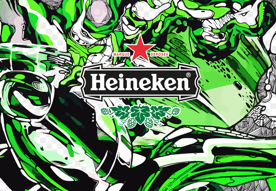 Art By Dan Sapunar Heineken Future Behance Beer Heineken Art, Green, Helmet, Graphics, Book Png Image