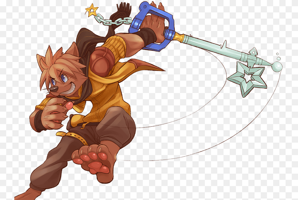 Art By Gazpacho Neo The Keyblade Master Furry Keyblade Master, Book, Comics, Publication, Baby Free Transparent Png