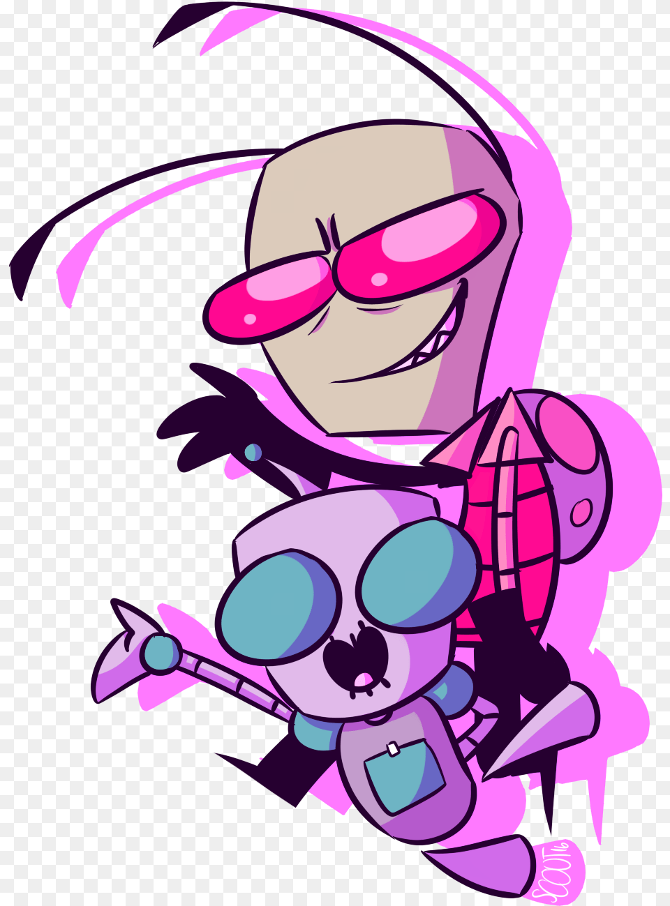 Art By Scoutkln On Tumblr Invader Zim Characters Body Invader Zim Art, Publication, Graphics, Purple, Comics Png Image