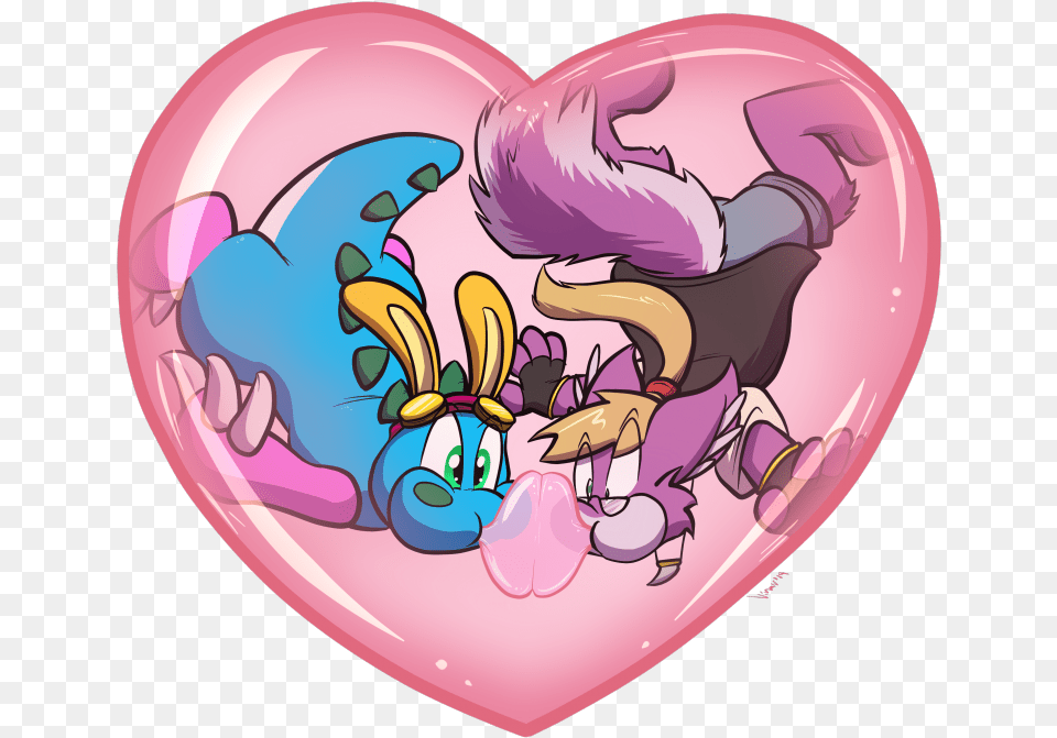 Art By Virmir Heart Bubble Gum Attack Heart, Balloon Png Image