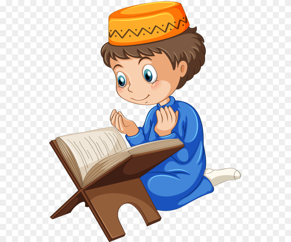 Art Cartoon Muslim And Islam, Person, Reading, Baby, Face Free Png
