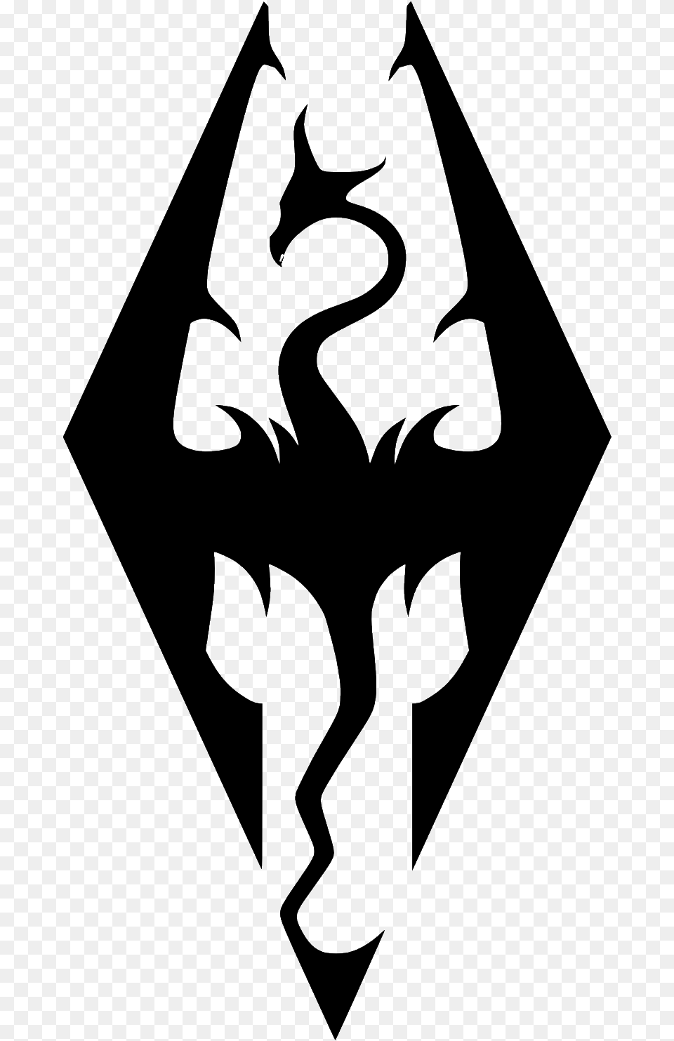 Art Challenge Skyrim Imperial Logo, Stencil, Bow, Weapon, Silhouette Free Png Download