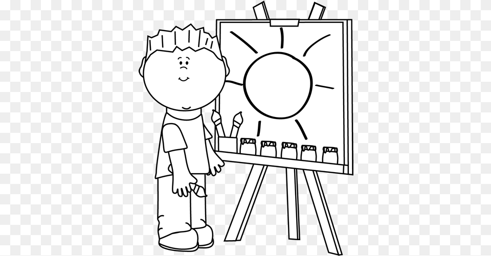 Art Class Black And White Paint Pictures Black And White, Baby, Person, Face, Head Free Transparent Png