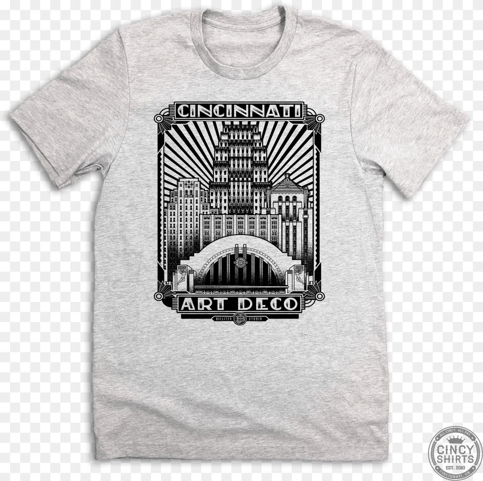 Art Deco Action Park T Shirt, Clothing, T-shirt, Architecture, Building Free Transparent Png