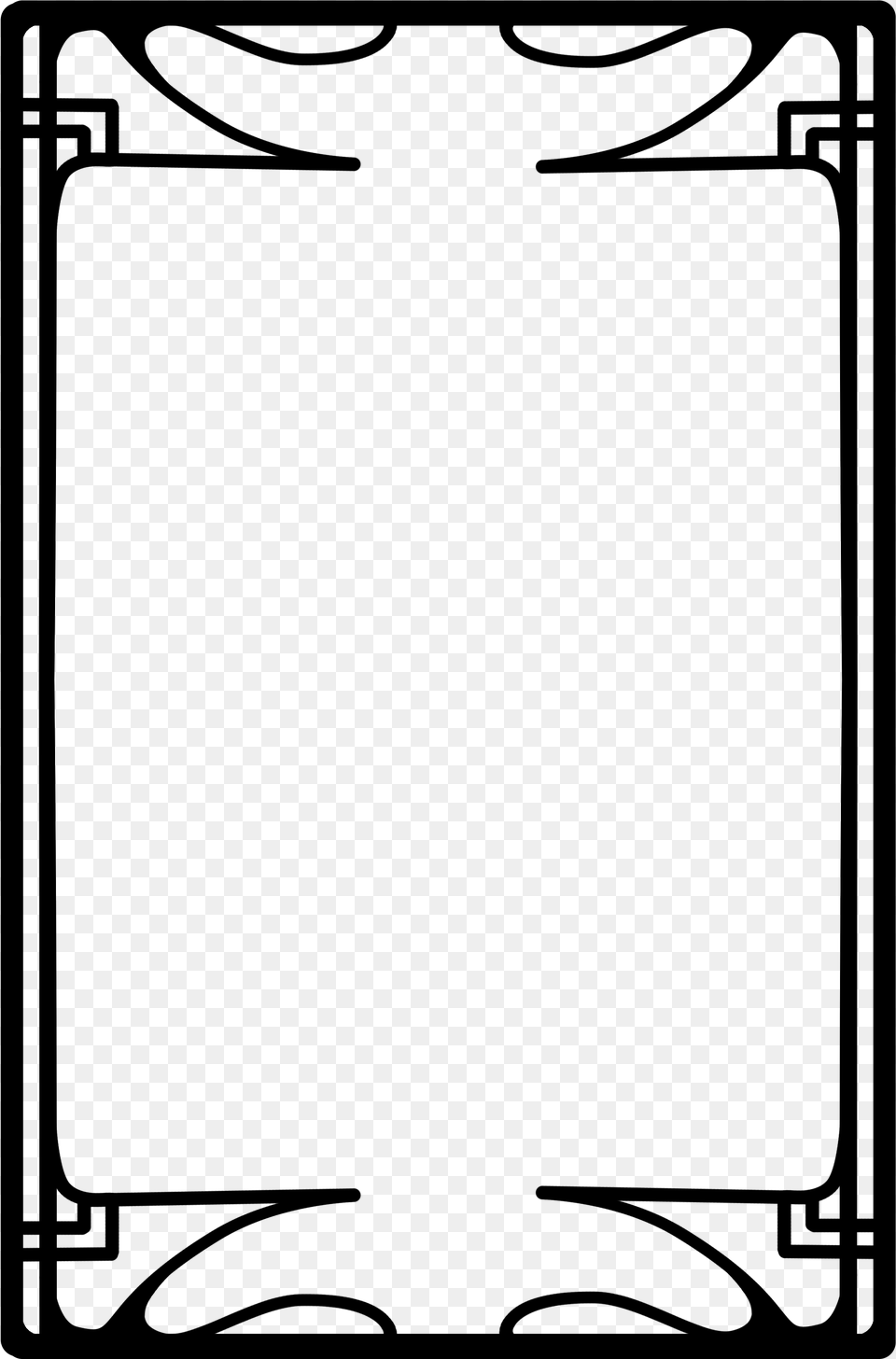 Art Deco Border, Gray Free Png