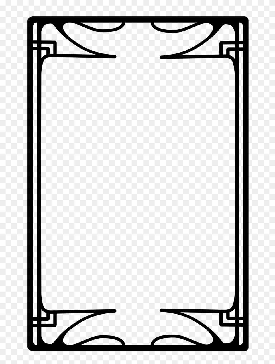 Art Deco Border Clip Art, Gray Png Image