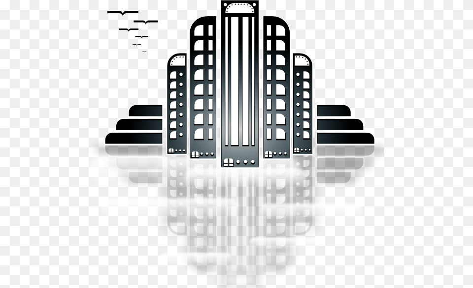 Art Deco Building Vector, City, Metropolis, Urban Free Transparent Png