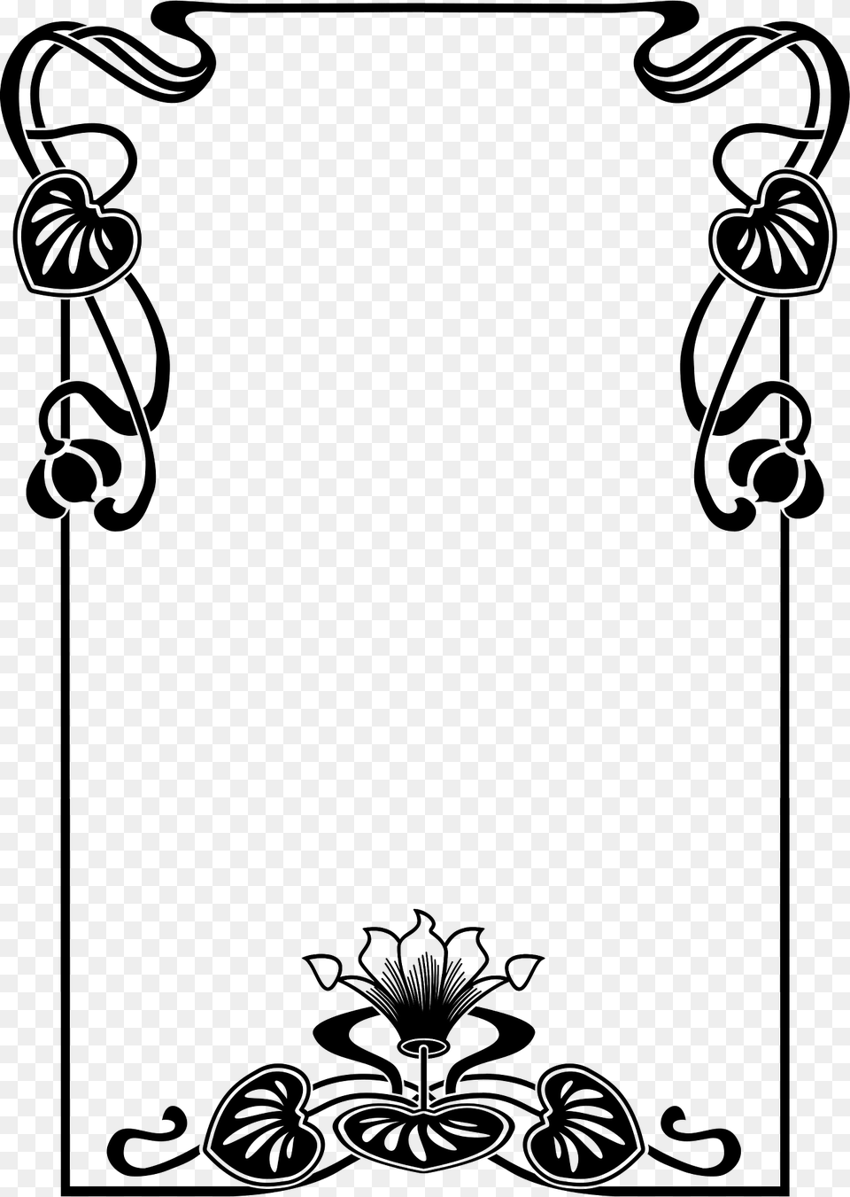 Art Deco Clipart, Floral Design, Graphics, Pattern Png