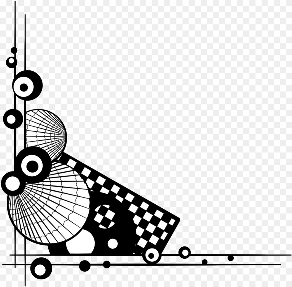 Art Deco Corner Decoration Illustration, Graphics, Cad Diagram, Diagram, Machine Free Png Download