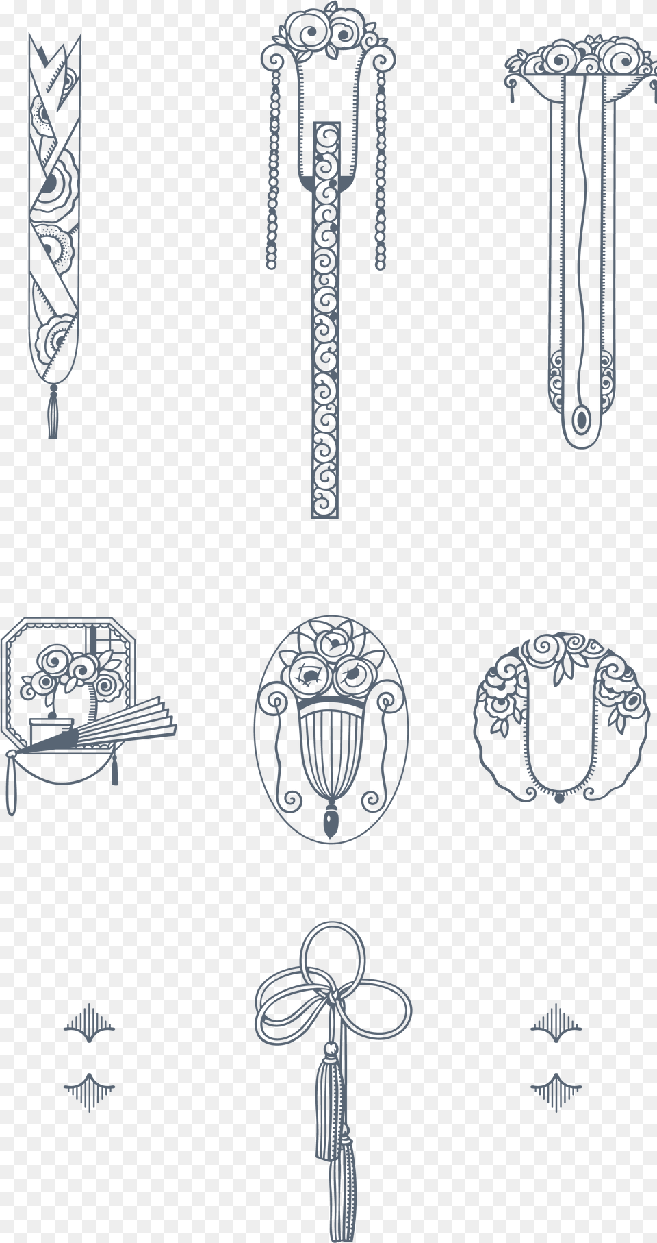 Art Deco Decoration Vector, Accessories, Earring, Jewelry, Cross Png Image