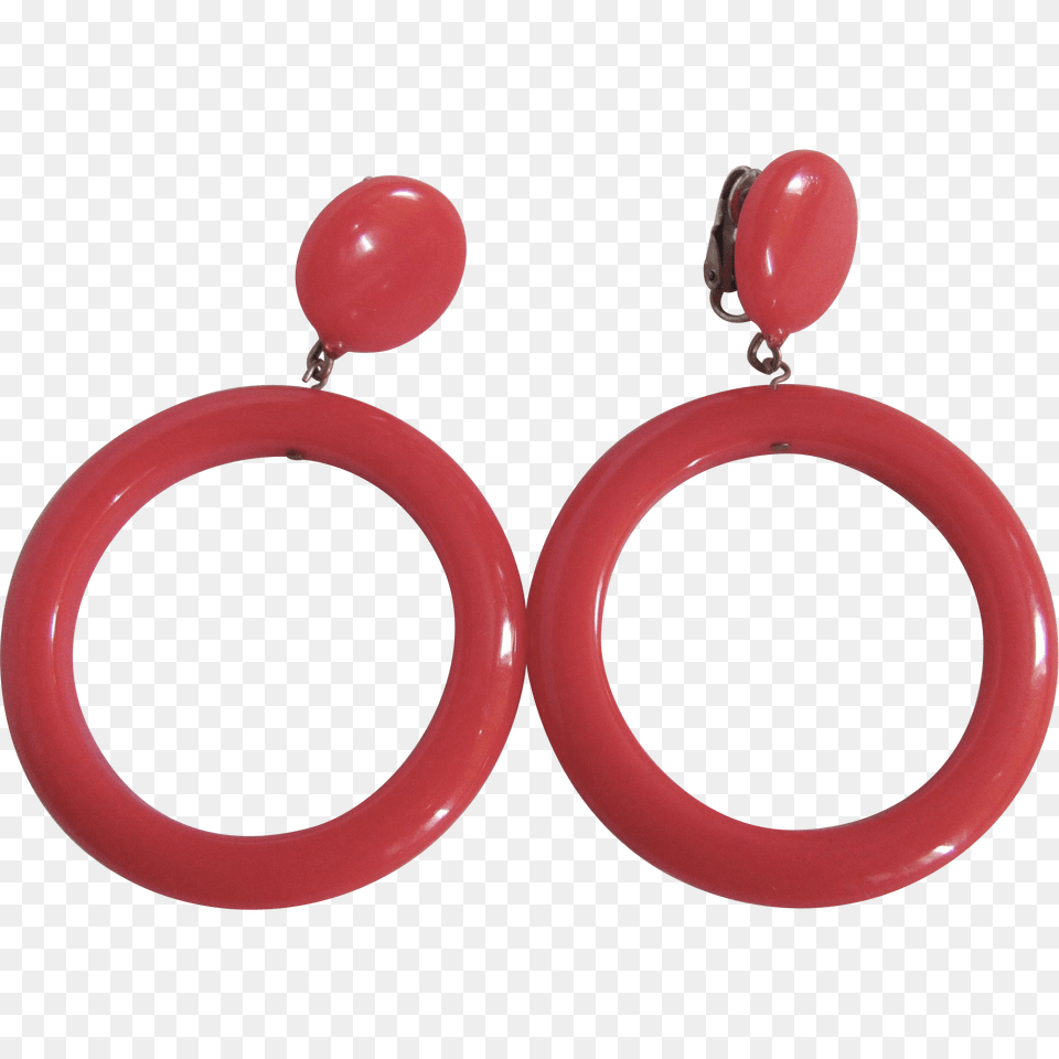 Art Deco Early Plastic Large Scale Clip Earrings From Colleyo, Accessories, Earring, Jewelry, Balloon Free Png