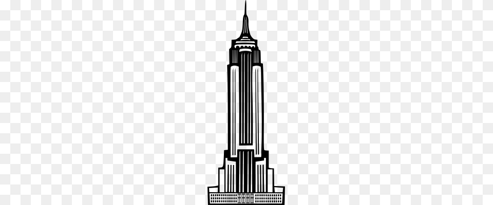 Art Deco Empire State Building Icons Arte Dibujos, Gray Png