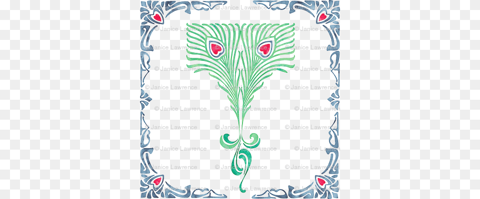 Art Deco Feathers Art Nouveau, Plant, Vegetation, Pattern, Fern Png Image