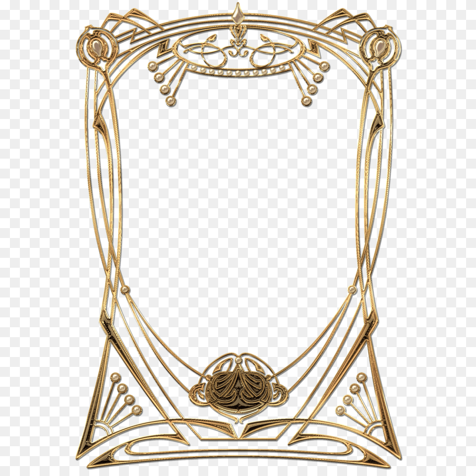 Art Deco Golden Frame, Bronze, Chandelier, Lamp Png Image