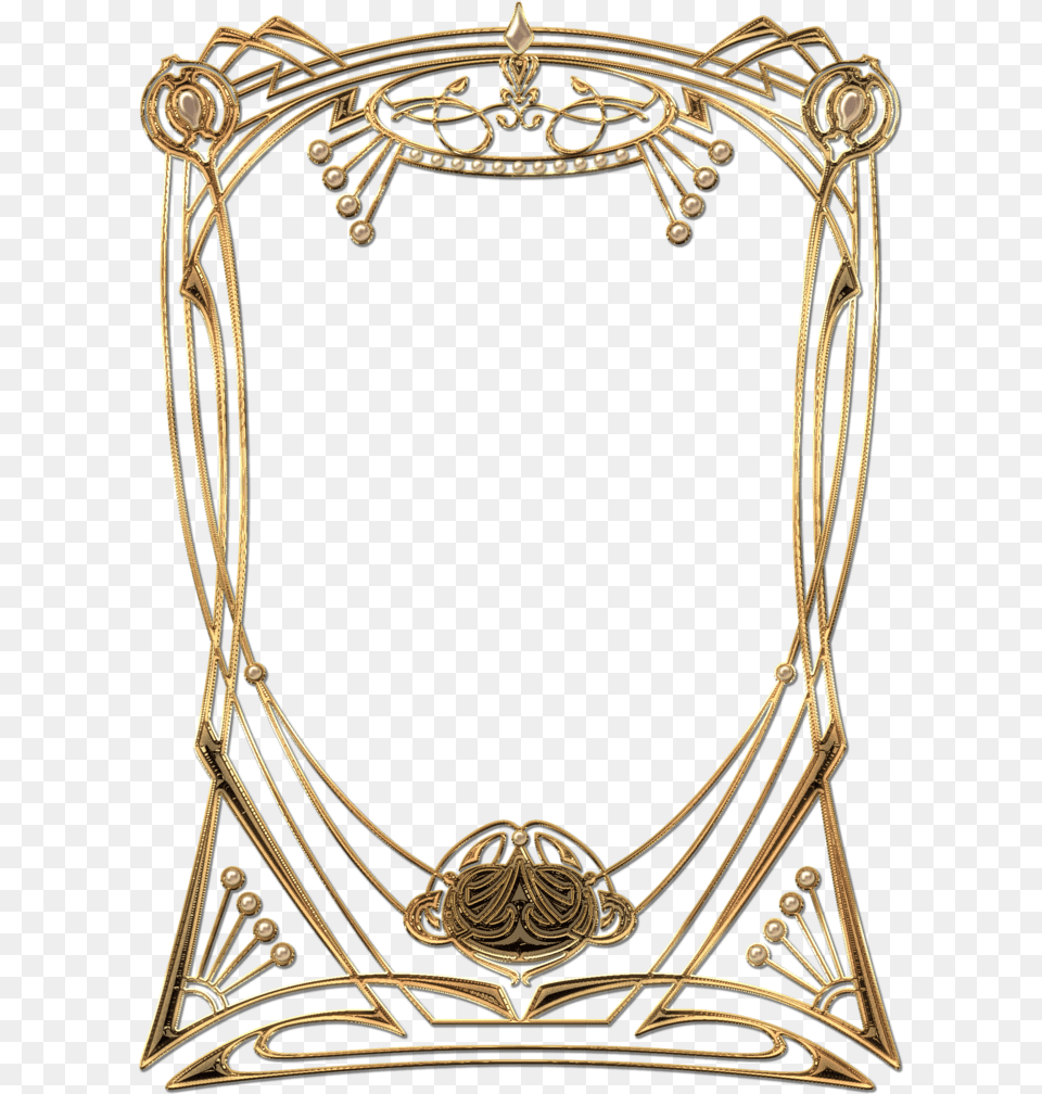 Art Deco Golden Frame Frame Great Gatsby, Accessories Free Png