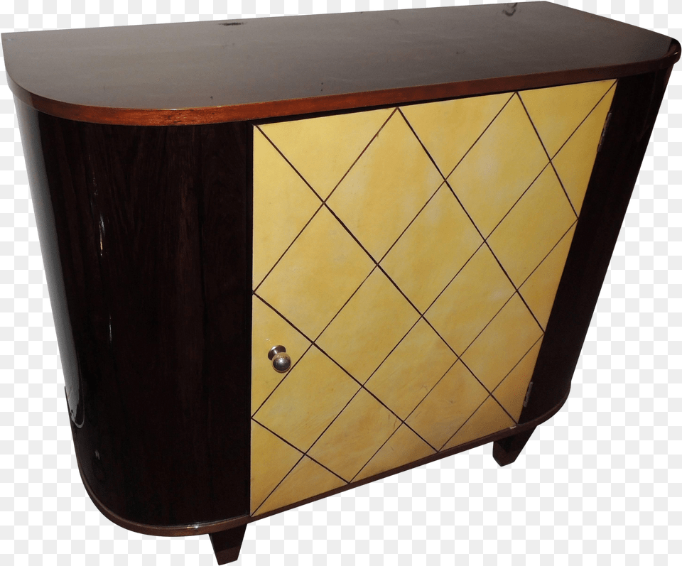 Art Deco Macassar And Pergamino Bar Buffet Cabinet Solid Png Image