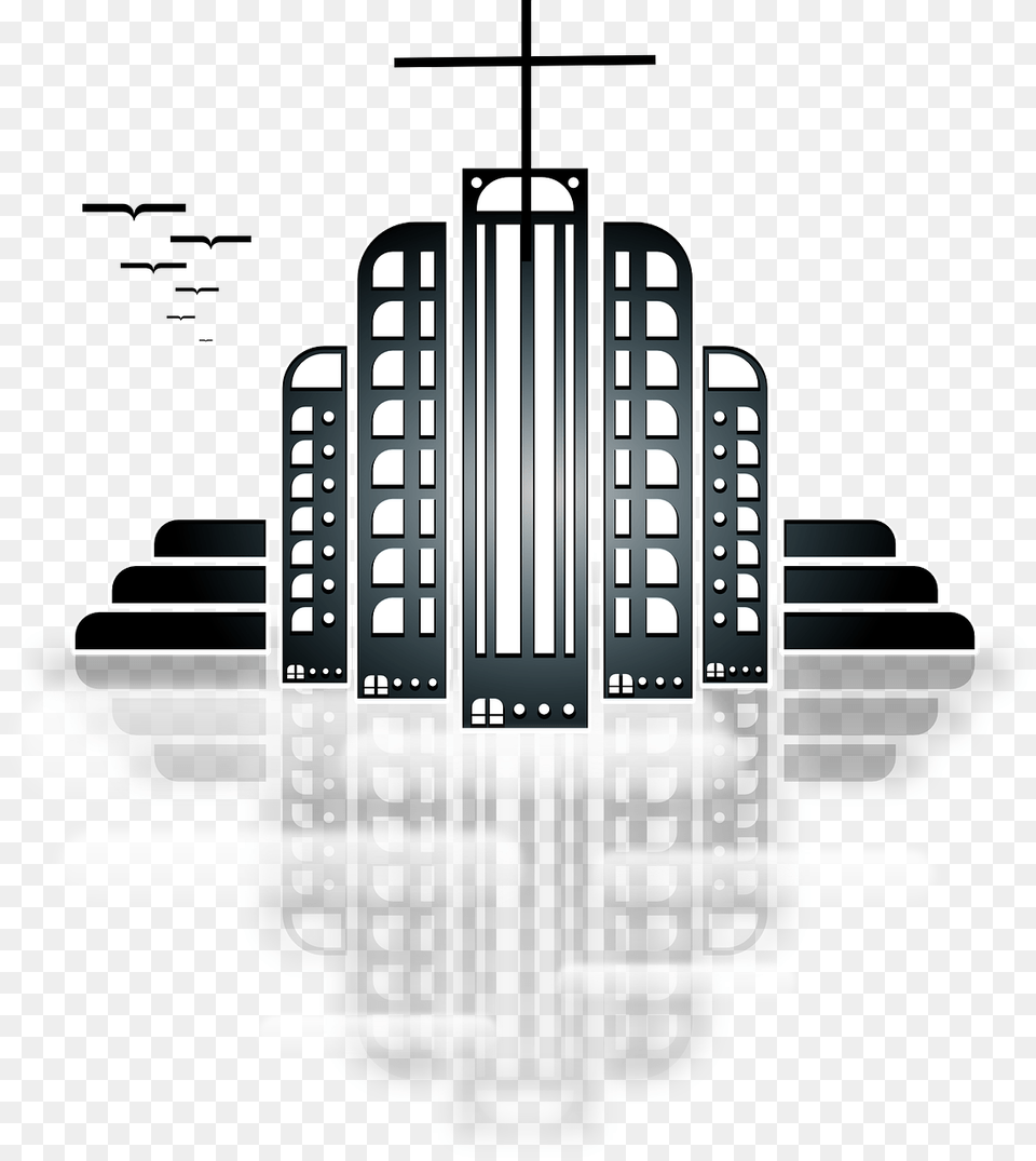 Art Deco Poster, City, Urban, Electronics, Hardware Png