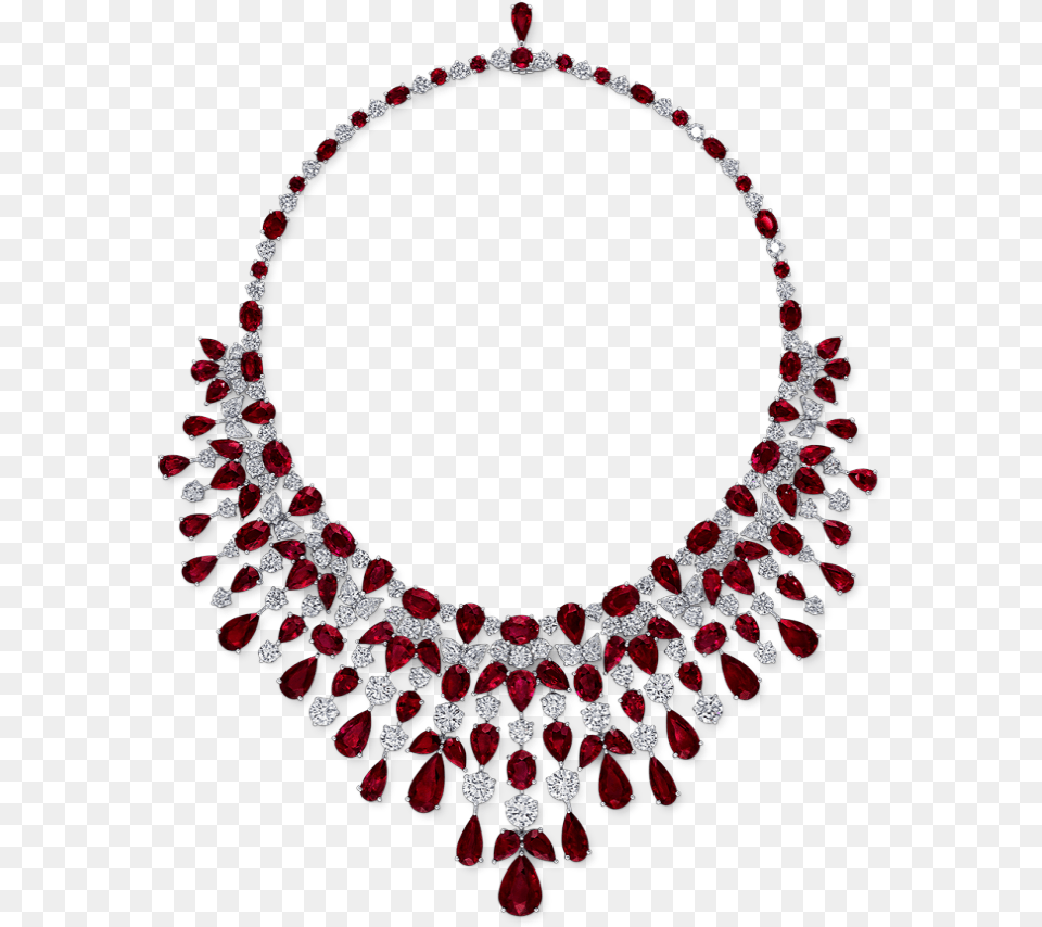 Art Deco Ruby And Diamond Choker Necklace, Accessories, Jewelry, Gemstone Png