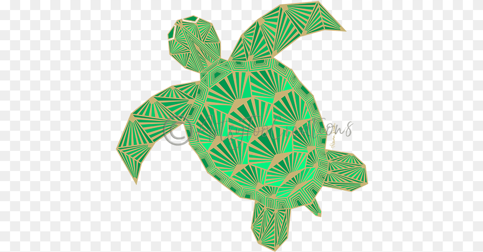 Art Deco Turtle, Animal, Reptile, Sea Life, Sea Turtle Png Image