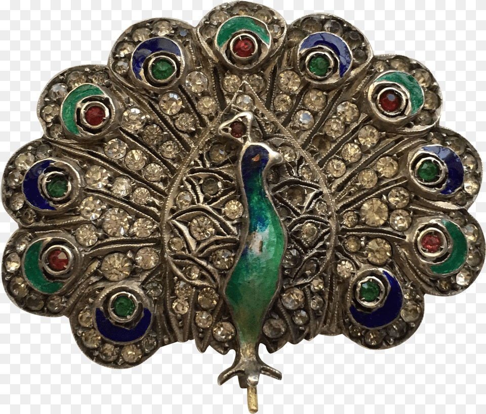 Art Deco Vintage Peacock Brooch Free Transparent Png