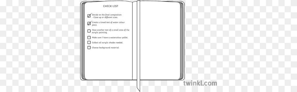 Art Exam Checklist And Design Open Book Handwriting Crescent Moon And Star Colouring, Page, Text, Publication, White Board Free Png Download