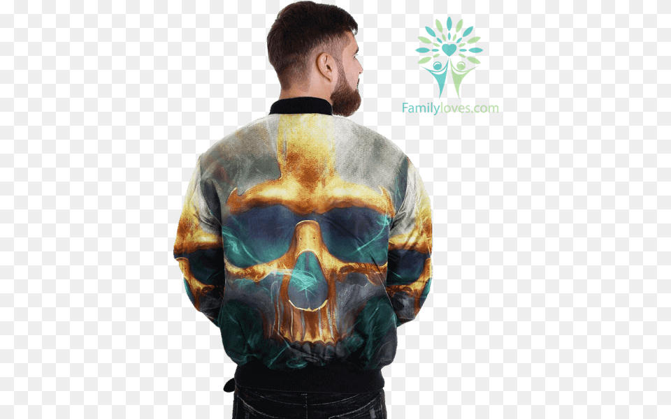 Art Grim Reaper Badass Skull Over Print Jacket Tag Jacket, Adult, Sweatshirt, Sweater, Person Free Png Download