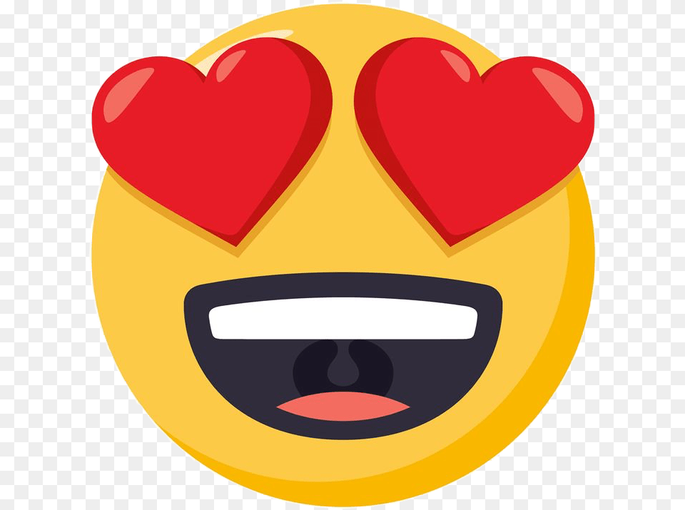Art Interesting Heart Emoji Yellow Love Inlove Heart Eyes Emoji Animated Free Png