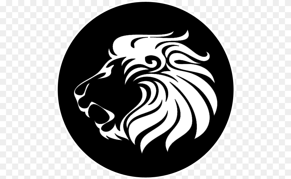 Art Lion Lion Line Art Logo, Stencil, Symbol Free Transparent Png