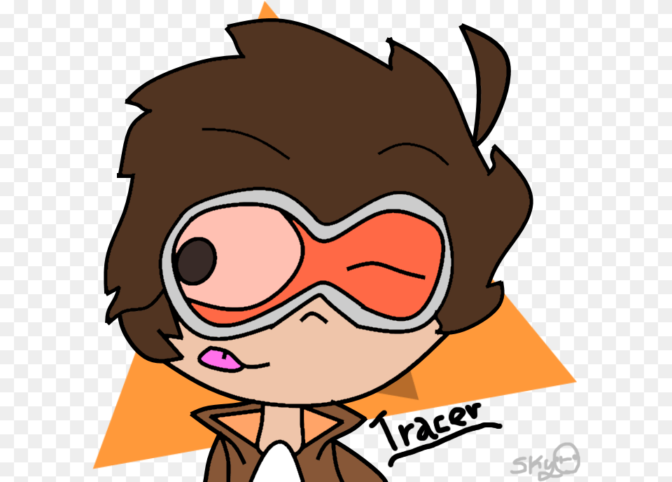 Art Me Tracer Overwatch Blizzard Cartoon, Accessories, Baby, Person, Goggles Free Png