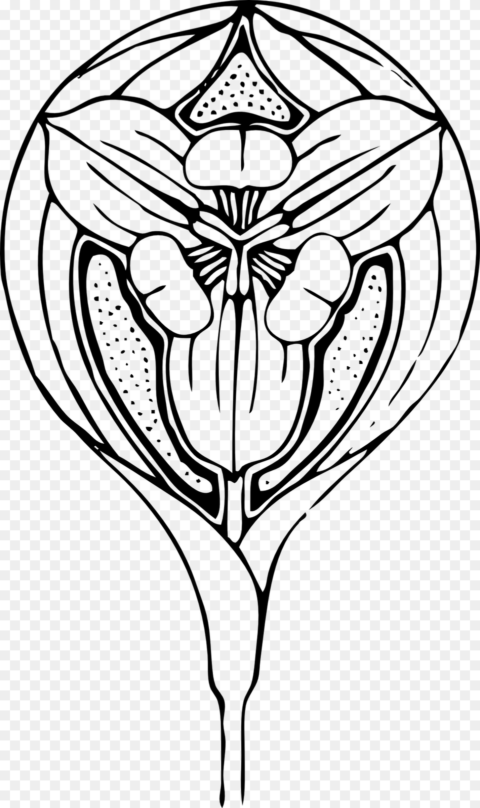 Art Nouveau Art Deco Tattoo, Gray Free Transparent Png