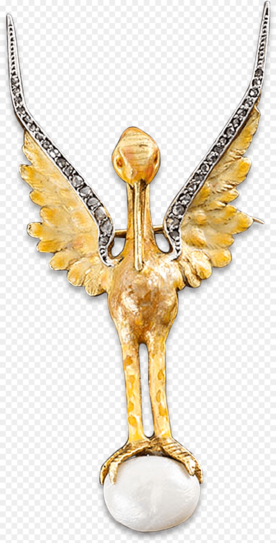 Art Nouveau Bird Brooch Art, Accessories, Jewelry, Gold Png Image