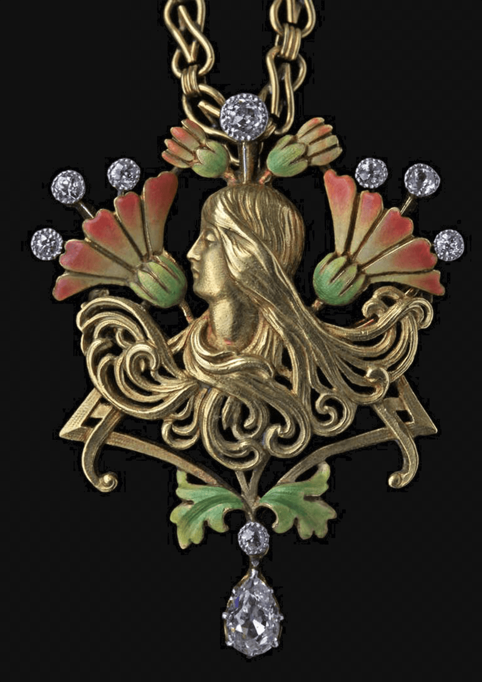 Art Nouveau Brooch Locket, Accessories, Pendant, Bronze, Jewelry Png Image