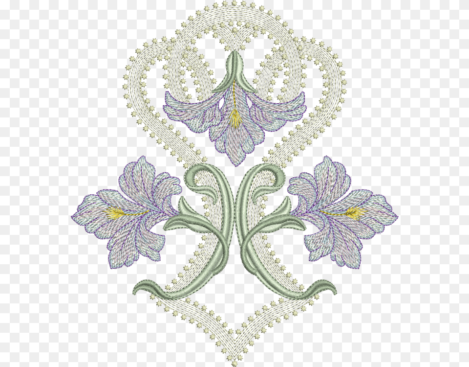 Art Nouveau Embroidery Download Dinnerware Set, Pattern, Plant, Stitch Free Png