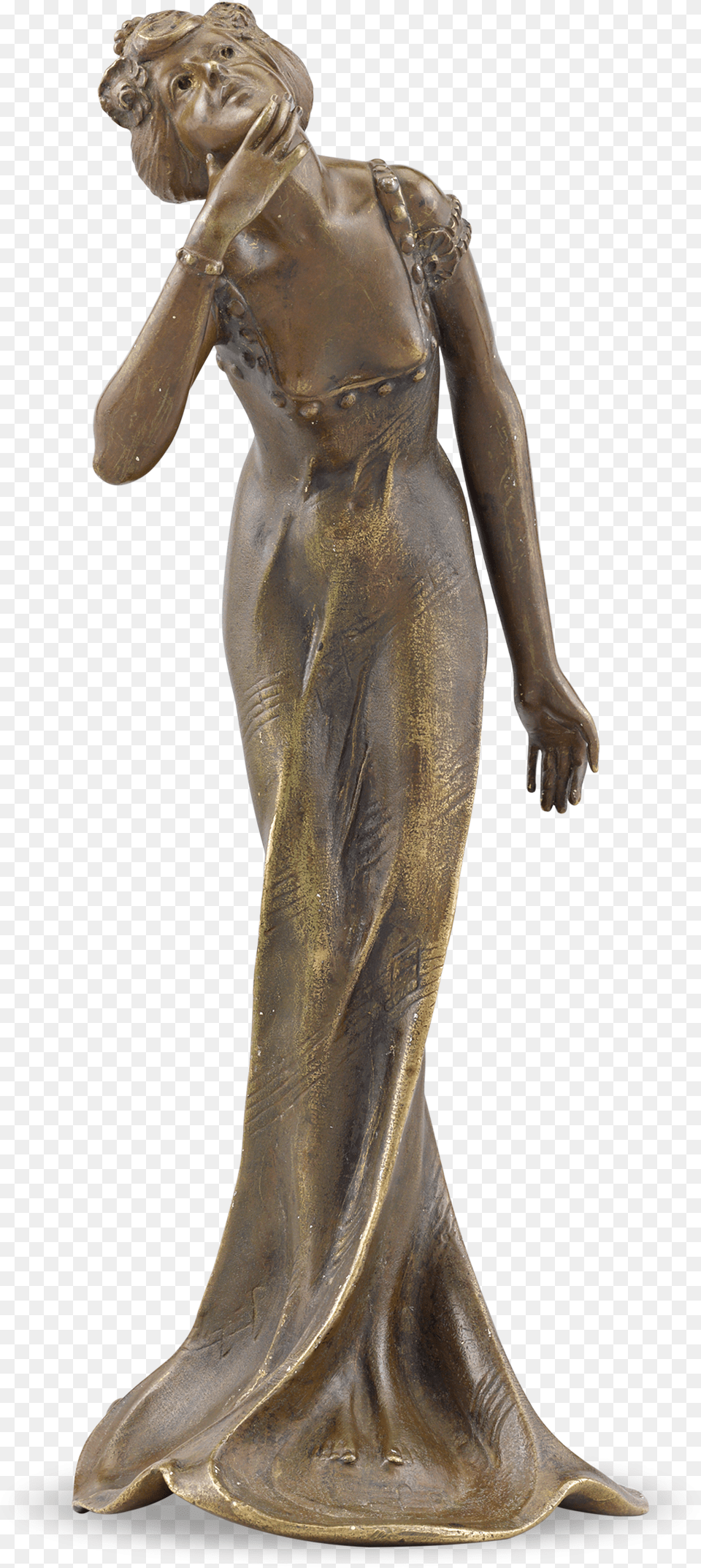 Art Nouveau Figural Bronze Statuette Art Nouveau Bronze, Adult, Wedding, Person, Figurine Png