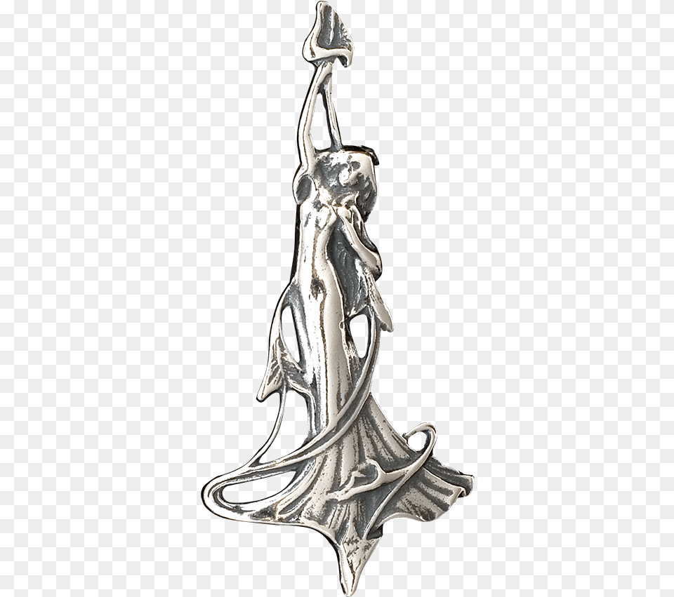 Art Nouveau Goddess Dangle Pendant Illustration, Accessories, Silver, Figurine, Adult Free Png Download