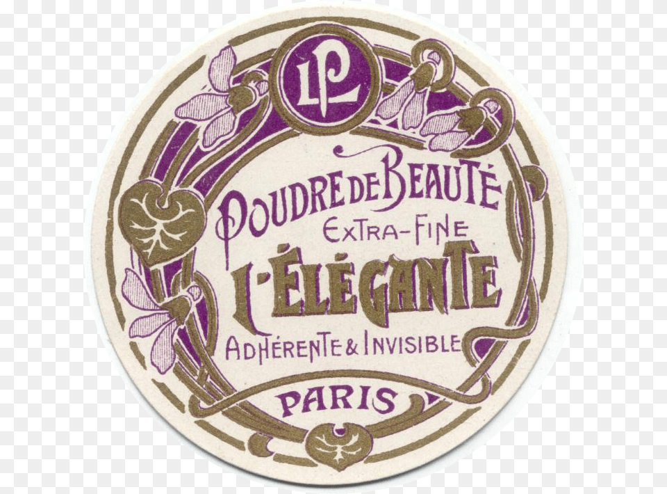 Art Nouveau Powder Label Lavender And Gold Vintage Labels Art Nouveau, Badge, Logo, Symbol Png
