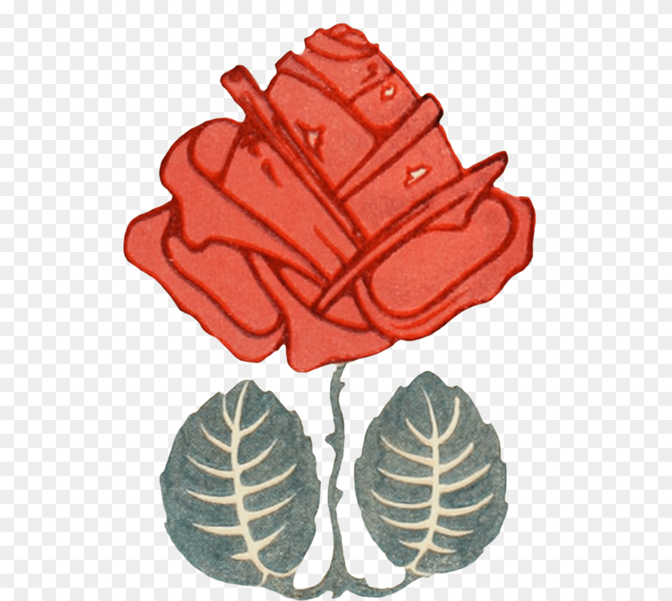 Art Nouveau Rose Drawing Dessert, Leaf, Plant, Clothing, Glove Free Png