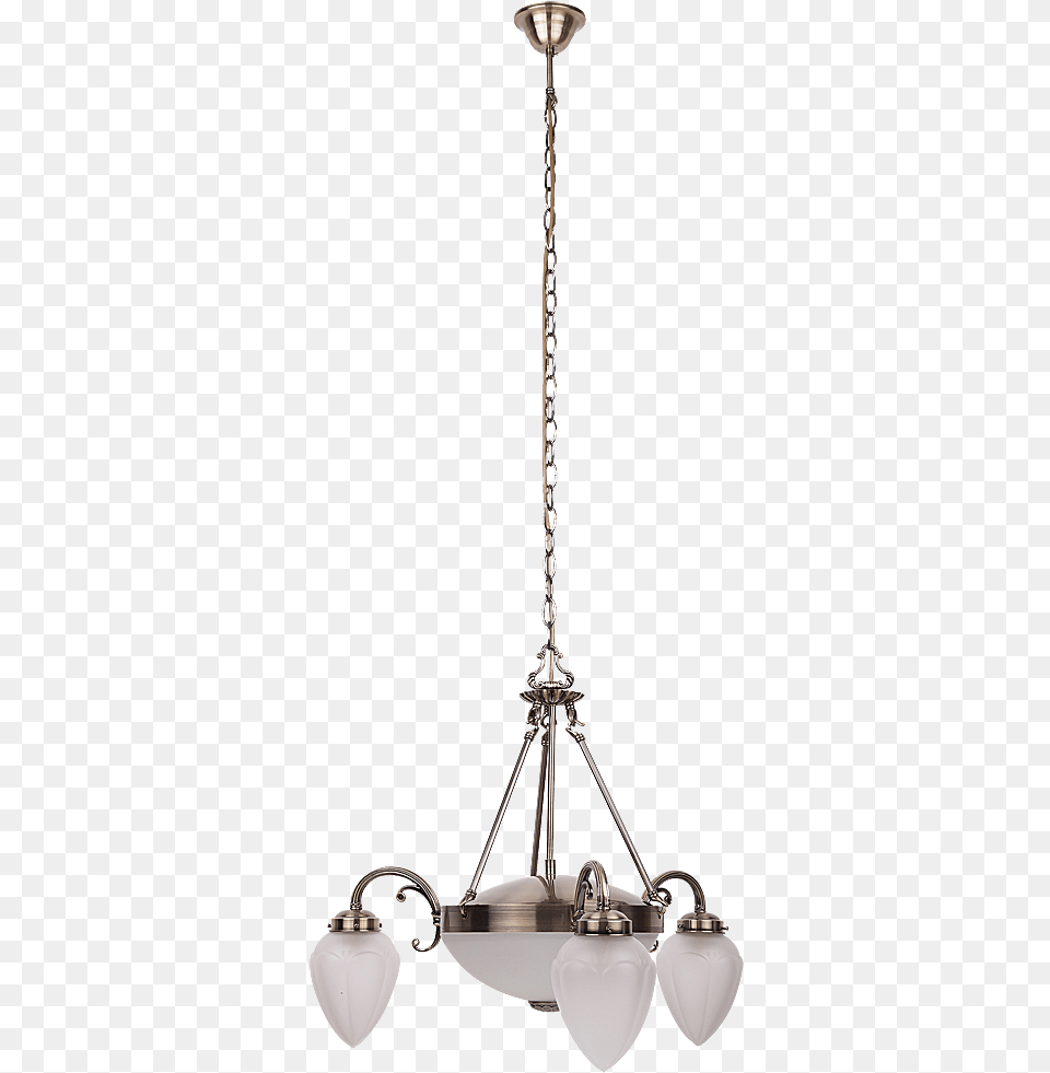 Art Nouveau Style 3 Arm Pendant Ceiling Light Bronze, Chandelier, Lamp, Light Fixture Png