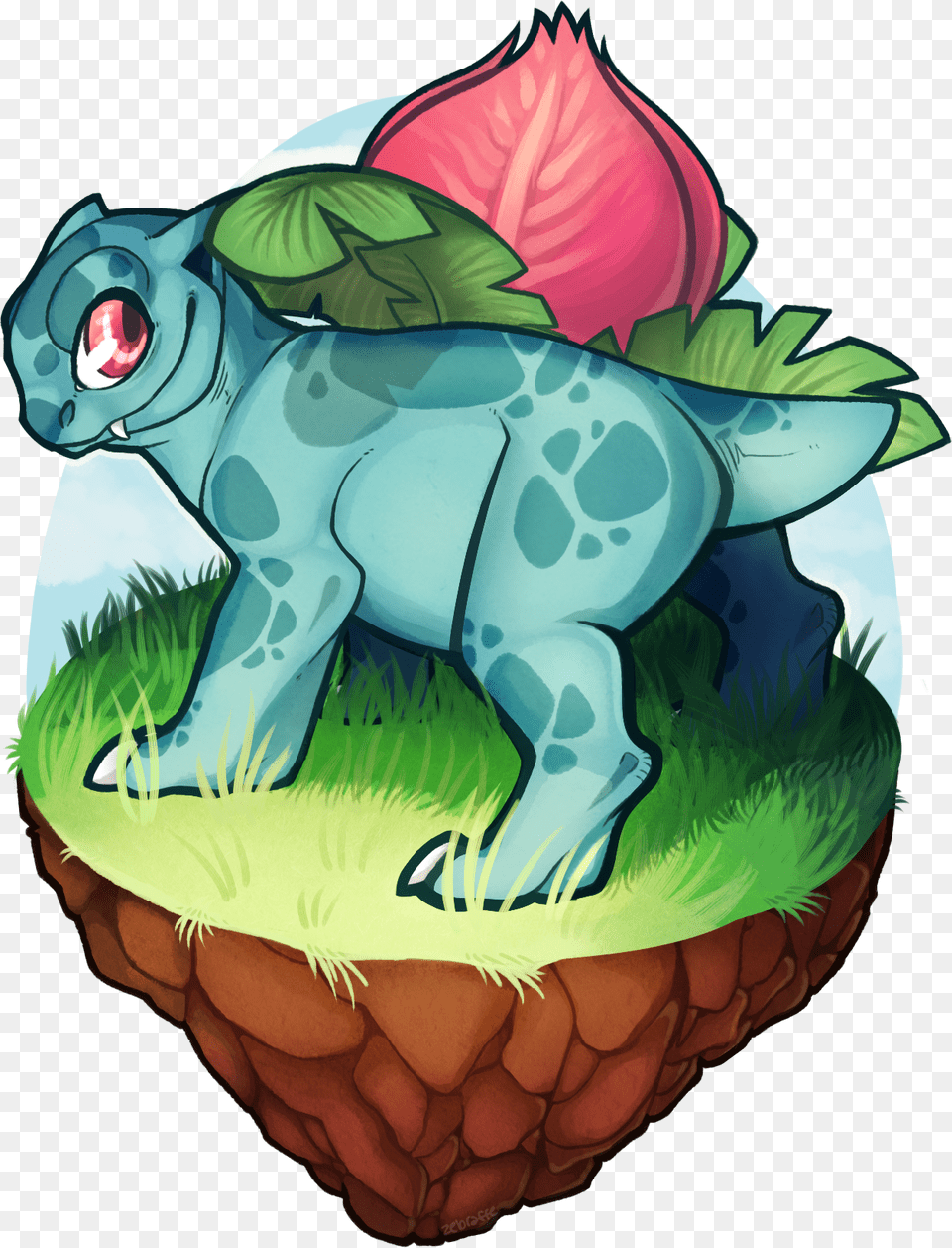 Art Oc Ivysaur Cartoon, Baby, Person, Animal Png Image