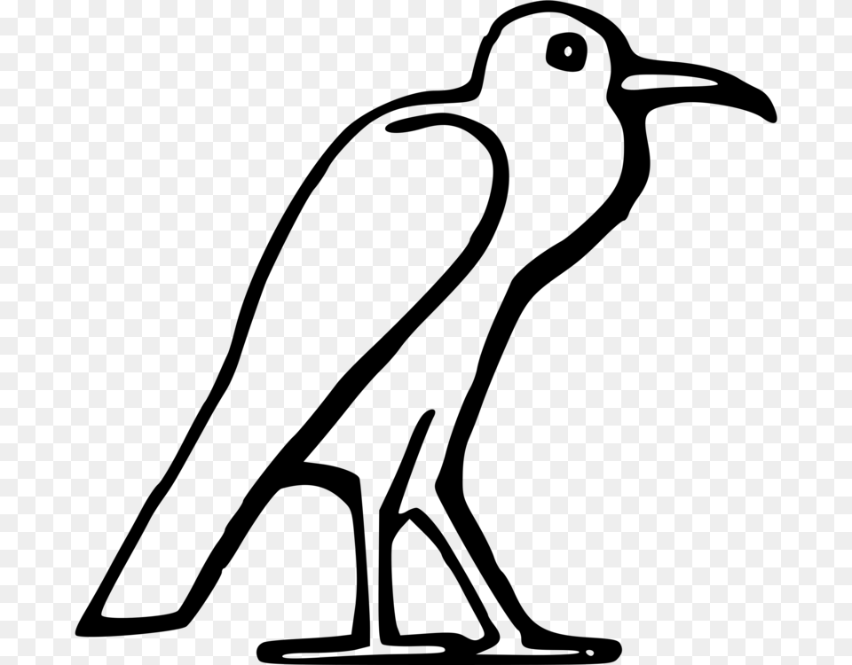 Art Of Ancient Egypt Bird Drawing, Gray Png Image