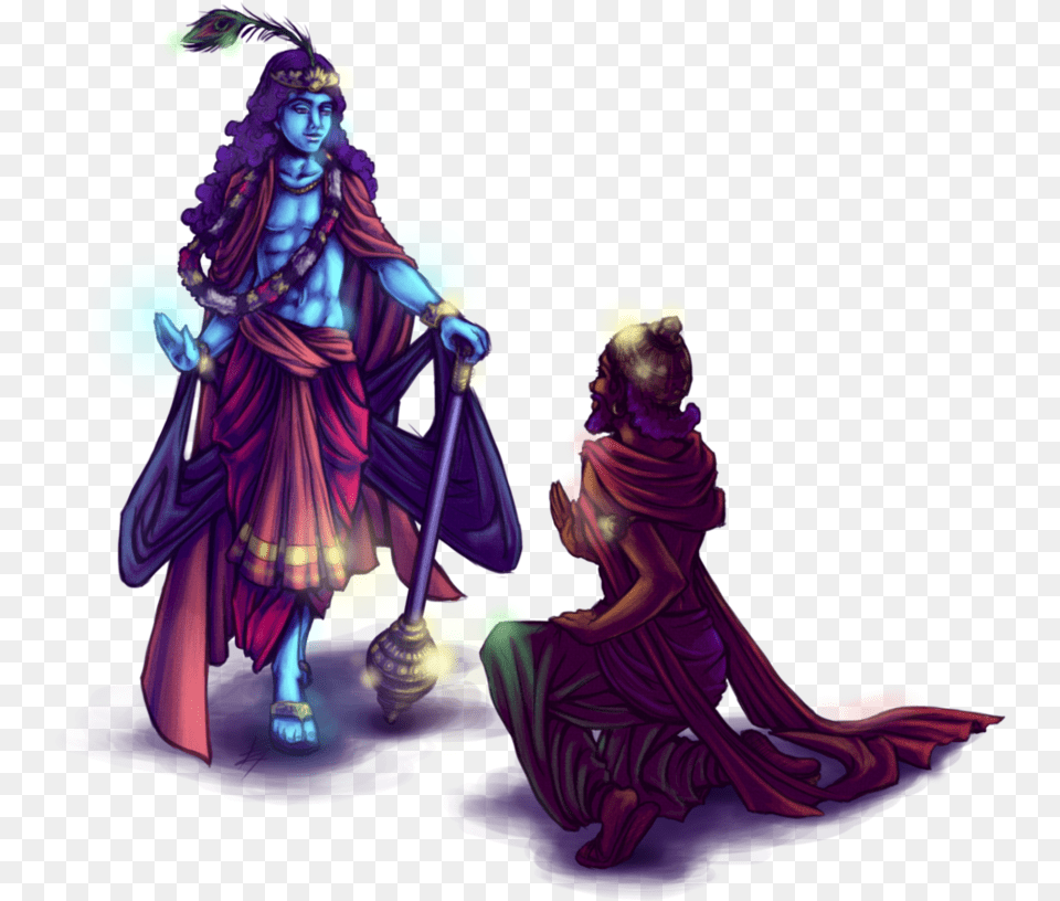 Art Of Krishna And Arjuna, Adult, Person, Female, Woman Png Image
