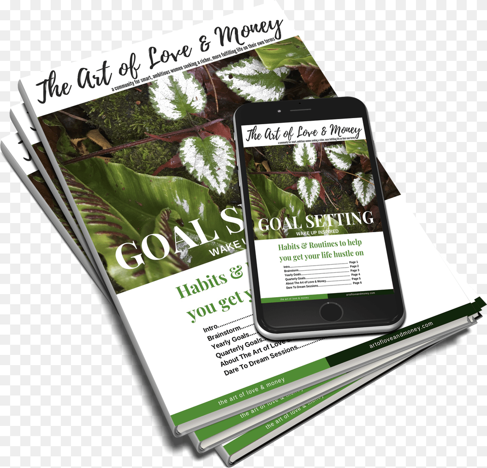 Art Of Love And Money Goal Setting Flyer, Advertisement, Poster, Electronics, Mobile Phone Png