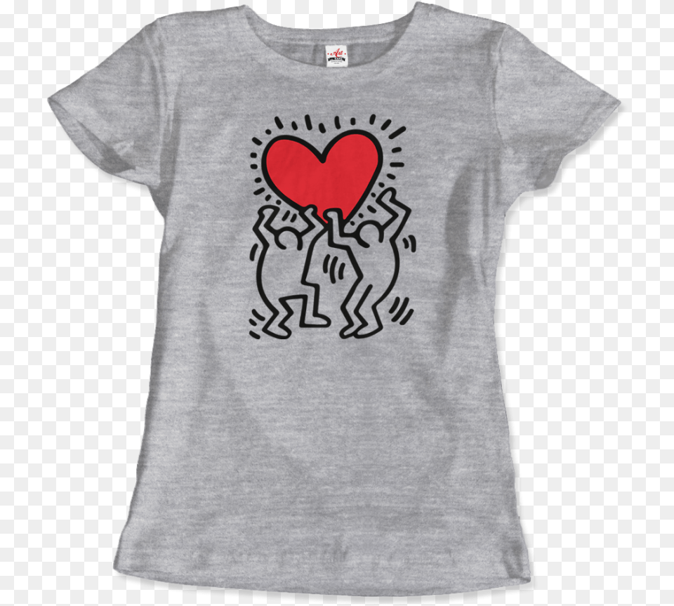 Art Orama Keith Haring Men Holding Heart Icon Street Art Keith Haring Heart, Clothing, T-shirt, Shirt Png Image