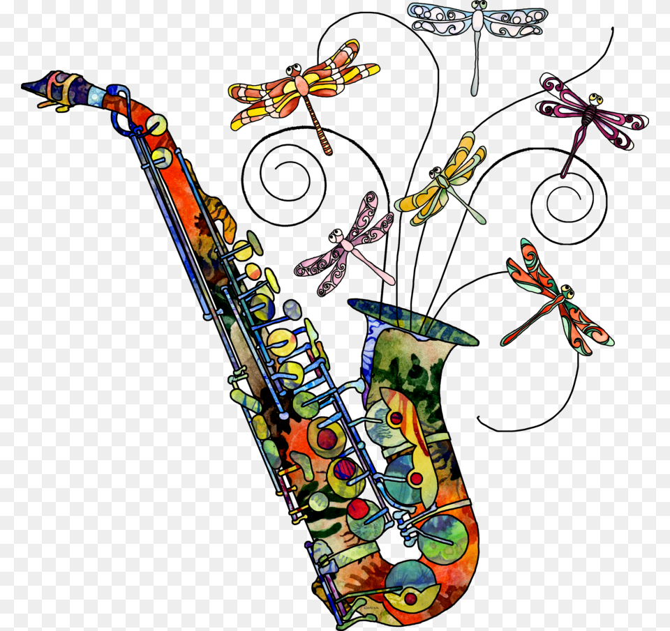 Art Painted Sax, Musical Instrument, Adult, Female, Person Png