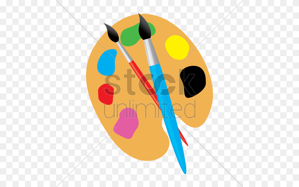 Art Palette With Paint Brush Vector Paint Container, Device, Tool, Bow Png Image