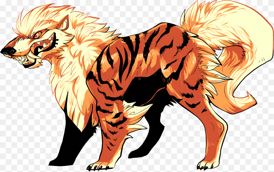 Art Pokemon What The Hell Arcanine Growlithe Jesterdex Masai Lion, Adult, Person, Woman, Female Free Png Download