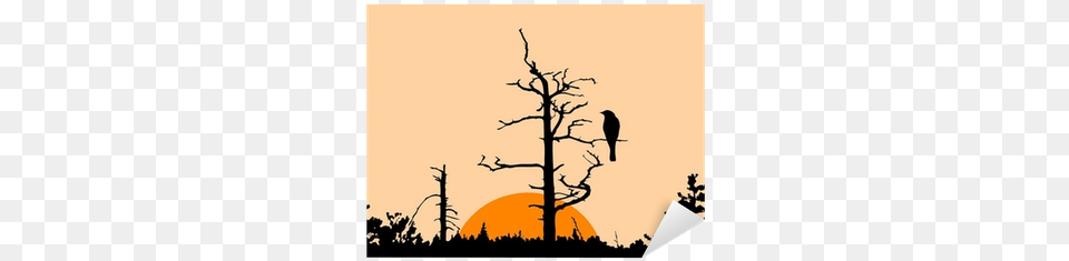 Art Print Silhouette Of The Bird On, Animal, Blackbird Png