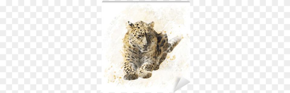 Art Print Sunnys39s Leopard Portrait Watercolor, Animal, Mammal, Panther, Wildlife Free Png Download