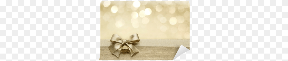 Art Print Zhang39s Golden Ribbon Bow With Bokeh Christmas, Gift Free Png Download